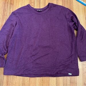 Orvis Women's Crew Neck Sweater Long Sleeve Sz XXL PURPLE(v)